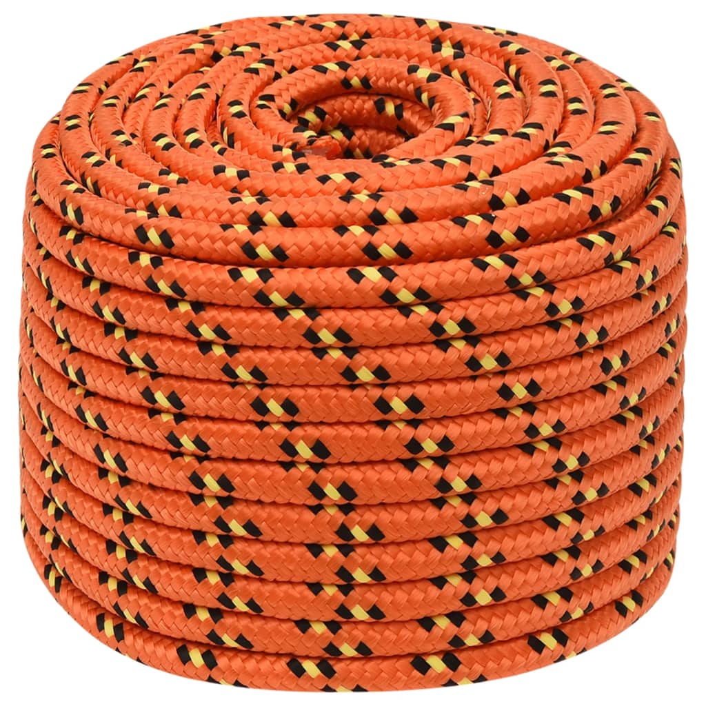 vidaXL Boottouw 14 mm 250 m polypropyleen oranje