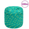 vidaXL Boottouw 16 mm 100 m polypropyleen groen