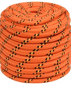 vidaXL Boottouw 16 mm 100 m polypropyleen oranje