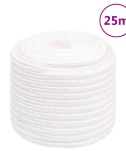vidaXL Boottouw 16 mm 25 m polypropyleen volwit