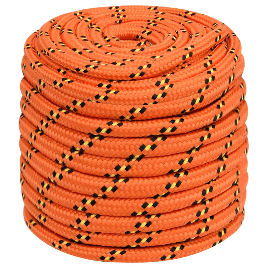 vidaXL Boottouw 16 mm 250 m polypropyleen oranje