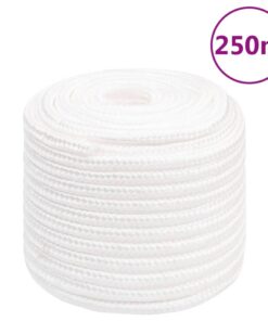 vidaXL Boottouw 16 mm 250 m polypropyleen volwit