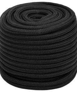 vidaXL Boottouw 18 mm 100 m polypropeen zwart