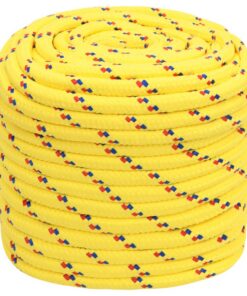 vidaXL Boottouw 18 mm 100 m polypropyleen geel