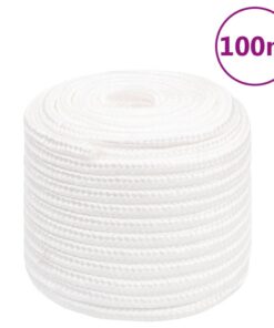 vidaXL Boottouw 18 mm 100 m polypropyleen volwit