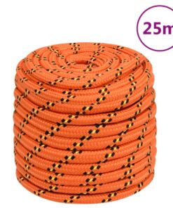 vidaXL Boottouw 18 mm 25 m polypropyleen oranje