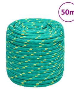 vidaXL Boottouw 18 mm 50 m polypropyleen groen