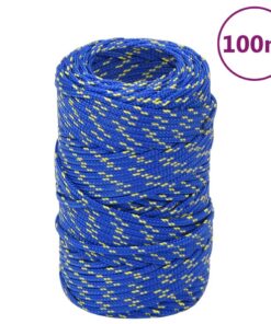 vidaXL Boottouw 2 mm 100 m polypropyleen blauw