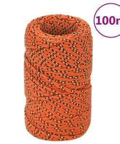 vidaXL Boottouw 2 mm 100 m polypropyleen oranje