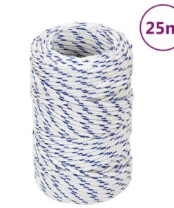 vidaXL Boottouw 2 mm 25 m polypropeen wit