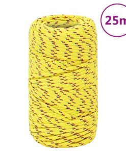 vidaXL Boottouw 2 mm 25 m polypropyleen geel