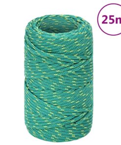 vidaXL Boottouw 2 mm 25 m polypropyleen groen