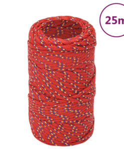 vidaXL Boottouw 2 mm 25 m polypropyleen rood