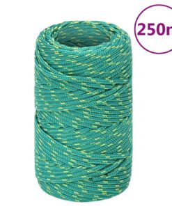 vidaXL Boottouw 2 mm 250 m polypropyleen groen