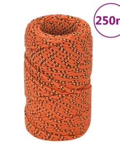 vidaXL Boottouw 2 mm 250 m polypropyleen oranje