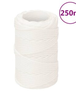 vidaXL Boottouw 2 mm 250 m polypropyleen volwit