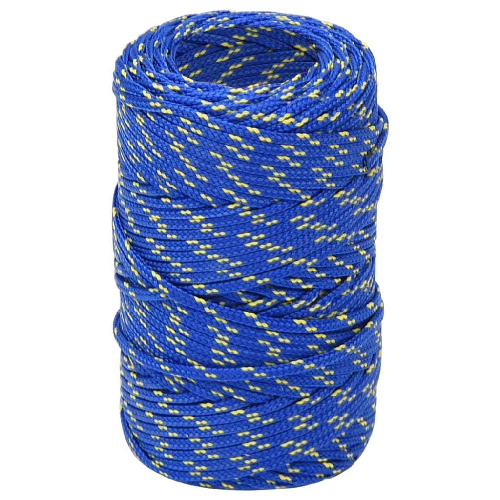 vidaXL Boottouw 2 mm 50 m polypropyleen blauw