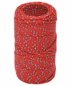 vidaXL Boottouw 2 mm 50 m polypropyleen rood