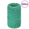 vidaXL Boottouw 2 mm 500 m polypropyleen groen