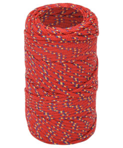 vidaXL Boottouw 2 mm 500 m polypropyleen rood