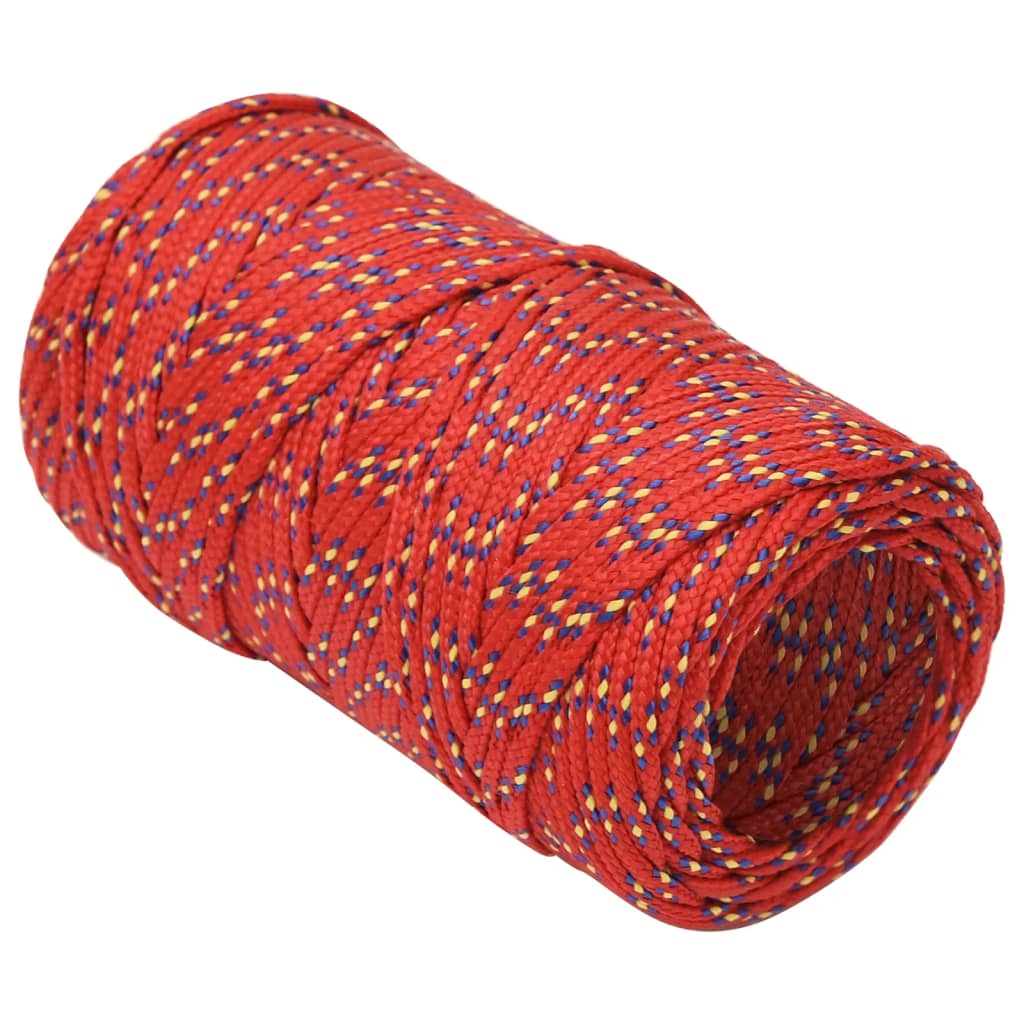 vidaXL Boottouw 2 mm 500 m polypropyleen rood - Image 3