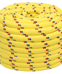 vidaXL Boottouw 20 mm 100 m polypropyleen geel