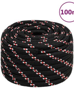 vidaXL Boottouw 20 mm 100 m polypropyleen zwart