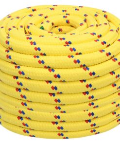 vidaXL Boottouw 20 mm 25 m polypropyleen geel