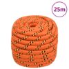 vidaXL Boottouw 20 mm 25 m polypropyleen oranje