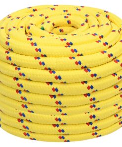 vidaXL Boottouw 20 mm 50 m polypropyleen geel