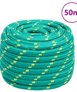 vidaXL Boottouw 20 mm 50 m polypropyleen groen