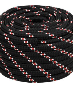 vidaXL Boottouw 20 mm 50 m polypropyleen zwart