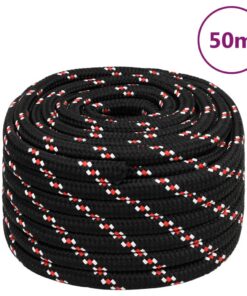 vidaXL Boottouw 20 mm 50 m polypropyleen zwart