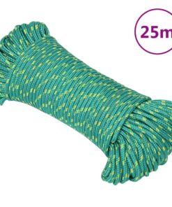 vidaXL Boottouw 3 mm 25 m polypropyleen groen