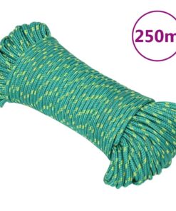 vidaXL Boottouw 3 mm 250 m polypropyleen groen