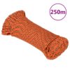 vidaXL Boottouw 3 mm 250 m polypropyleen oranje
