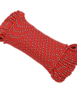 vidaXL Boottouw 3 mm 50 m polypropyleen rood