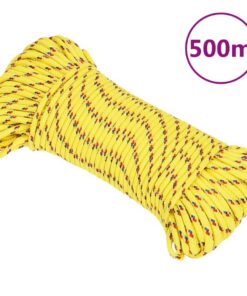 vidaXL Boottouw 3 mm 500 m polypropeen geel