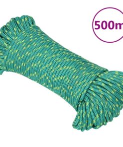 vidaXL Boottouw 3 mm 500 m polypropyleen groen