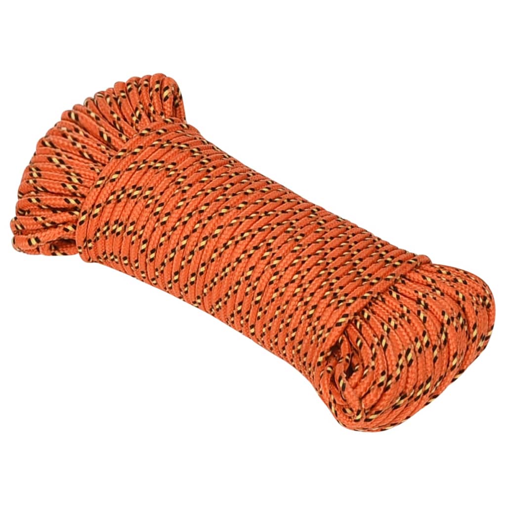vidaXL Boottouw 3 mm 500 m polypropyleen oranje
