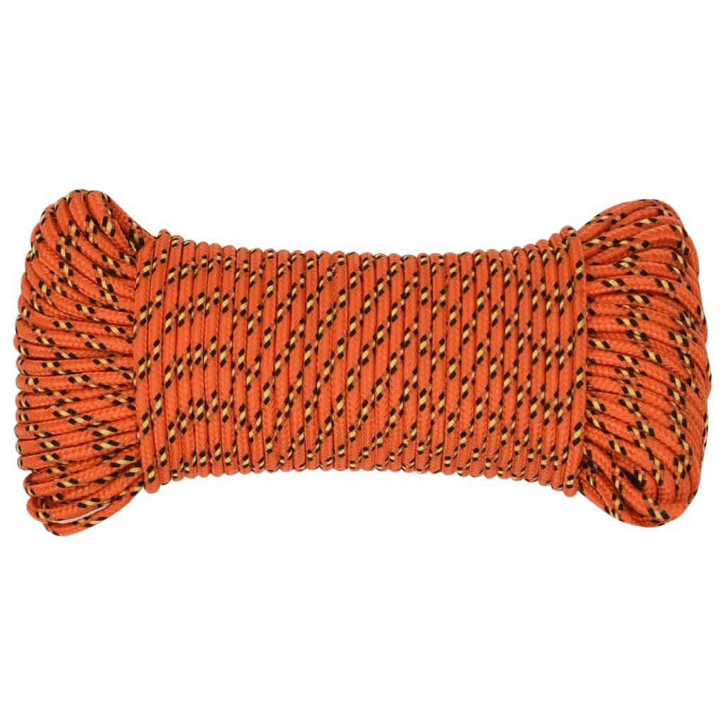 vidaXL Boottouw 3 mm 500 m polypropyleen oranje - Afbeelding 3