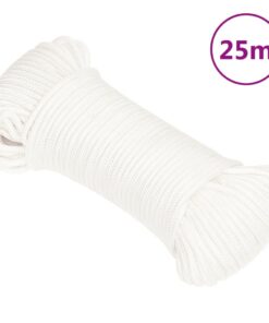 vidaXL Boottouw 4 mm 25 m polypropyleen volwit