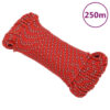 vidaXL Boottouw 4 mm 250 m polypropyleen rood