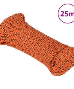 vidaXL Boottouw 5 mm 25 m polypropyleen oranje