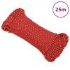 vidaXL Boottouw 5 mm 25 m polypropyleen rood