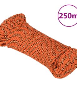 vidaXL Boottouw 5 mm 250 m polypropyleen oranje