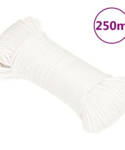 vidaXL Boottouw 5 mm 250 m polypropyleen volwit