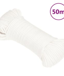 vidaXL Boottouw 5 mm 50 m polypropyleen volwit