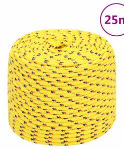 vidaXL Boottouw 6 mm 25 m polypropyleen geel