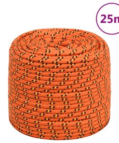 vidaXL Boottouw 6 mm 25 m polypropyleen oranje